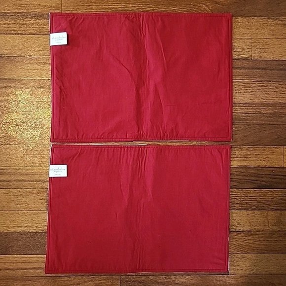 Set of 2 Fabric Christmas Placemats Poinsettia Tapestry-look - Picture 4 of 9